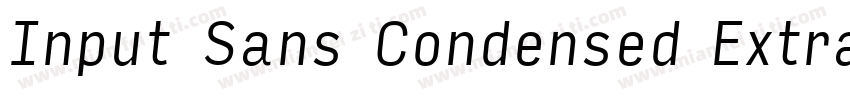 Input Sans Condensed Extra Light字体转换